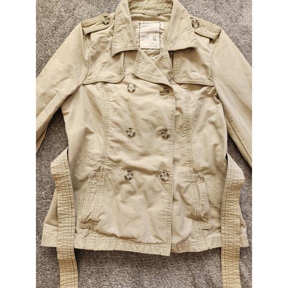 Aeropostle Double Breasted Belted Jacket Size XL - Picture 3 of 6